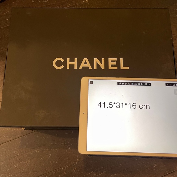 Chanel black white empty bag box decoration storage w/tissue rare size - Picture 14 of 14